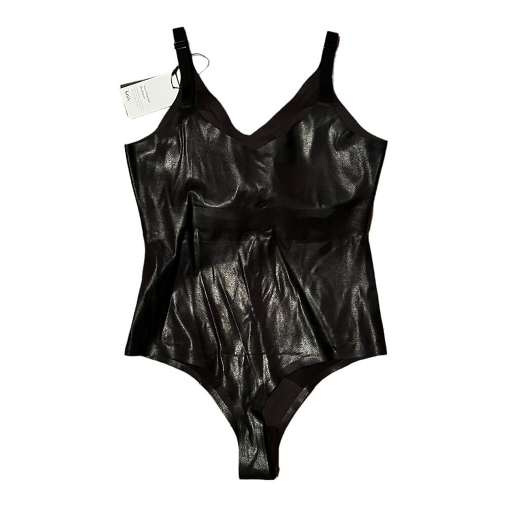 KNIX The Papaya Bodysuit Black Women’s Thong Large + - Picture 8 of 12